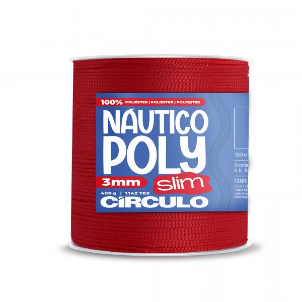 FIO NAUTICO POLY SLIM 3MM - COR 3402 VERMELHO CIRCULO